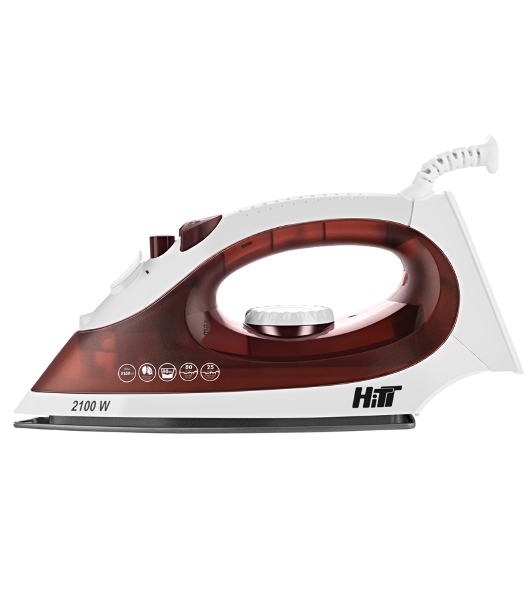 Утюг HITT HT-5111 коричневый/белый, 2100 Вт, 25 г/мин, 80 г/мин, 90 мл