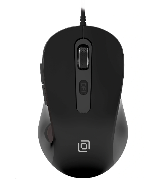 Мышь проводная Oklick 211M черный, 2400 dpi, USB, кнопки - 6