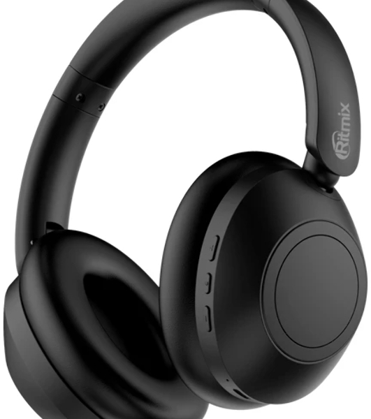 Беспроводные/проводные наушники Ritmix RH-475BTH черный, накладные, Bluetooth + проводной, складная конструкция, до 6 ч