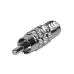 Переходник LAZSO APRF10 RCA (штекер) - F-(розетка), 1шт. Диапазон частот-1ГГц. Материал - латунь. Покрытие - никель (корпус), никель (центральный к