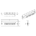 Модульная панель Hyperline, OS2 9/125, 12 х LC, Duplex 120х32, для FO-19BX, черный, фото2