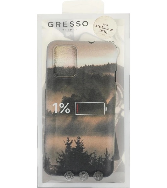 Чехол (клип-кейс) Gresso Meridian, для ZTE Blade L9, черный/бежевый gr17aaae9056