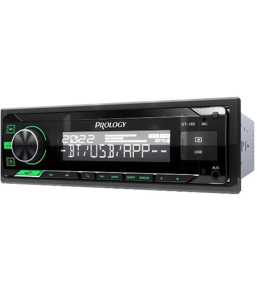 Автомагнитола Prology GT-160, 1 DIN, Bluetooth, USB Type-A, AUX, пульт ДУ