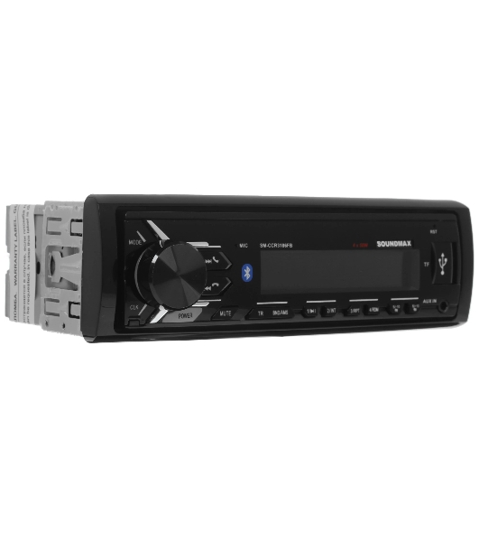 Автомагнитола Soundmax SM-CCR3186, 1 DIN, Bluetooth, USB Type-A, AUX