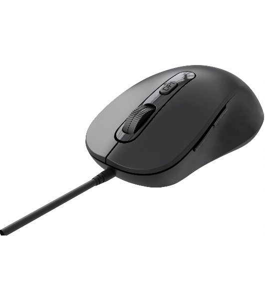 Мышь проводная Oklick 211M черный, 2400 dpi, USB, кнопки - 6