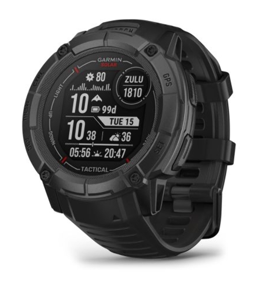 Умные часы Garmin Instinct 2X Solar, 1.0' MIP, 5G, Bluetooth, IPX7, черный