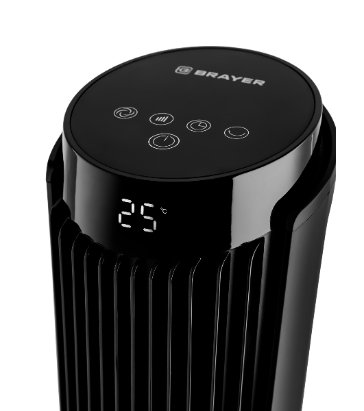 Вентилятор Brayer BR4983 чёрный, напольный, 50 Вт, 3 скорости