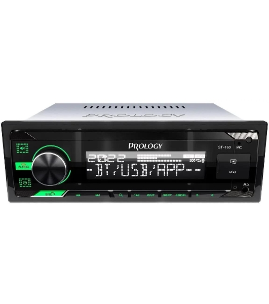 Автомагнитола Prology GT-160, 1 DIN, Bluetooth, USB Type-A, AUX, пульт ДУ
