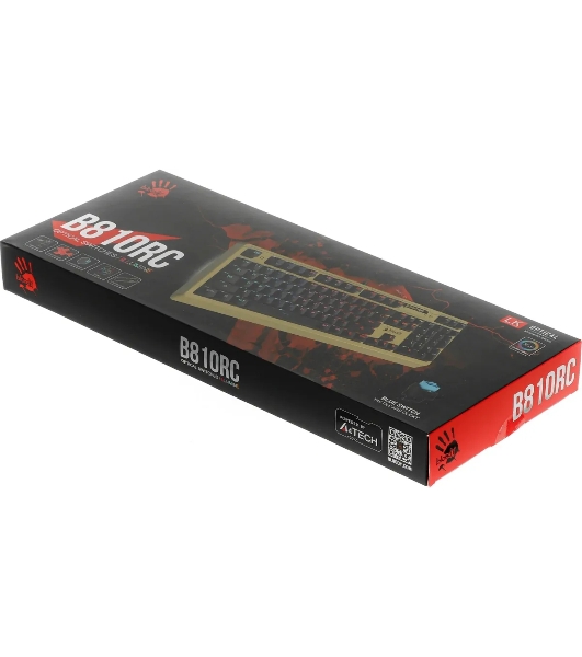 Клавиатура проводная A4Tech Bloody B810RC Punk USB желтый/черный