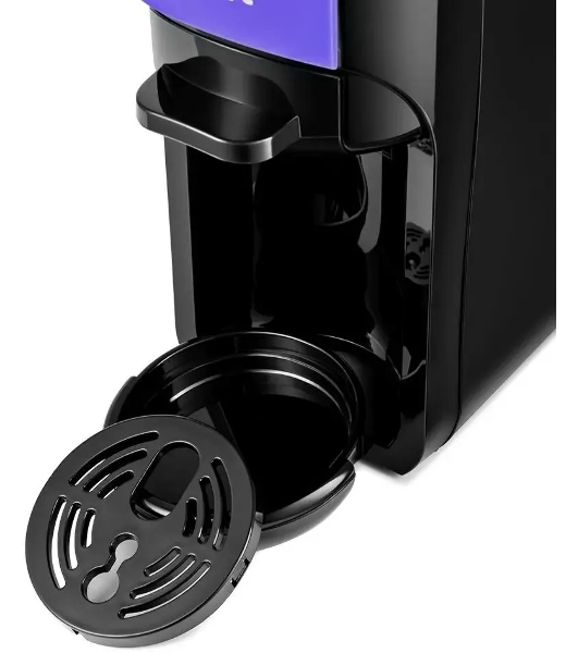 Кофемашина Kitfort КТ-7105-1 1450Вт черный/фиолетовый