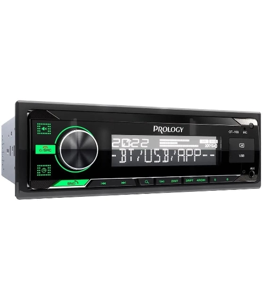 Автомагнитола Prology GT-160, 1 DIN, Bluetooth, USB Type-A, AUX, пульт ДУ