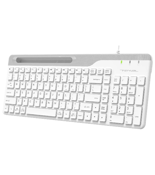 Клавиатура проводная A4Tech Fstyler FK25, USB, белый/серый