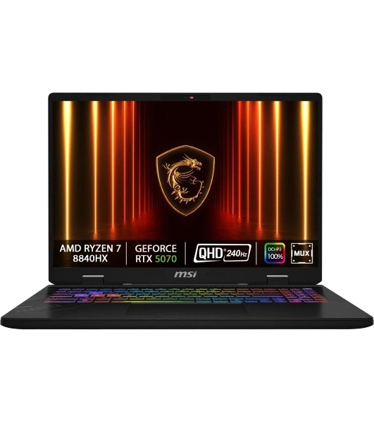 Ноутбук MSI Crosshair A16 HX D8WGKG-078XRU AMD Ryzen 7 8840HX/32Gb/SSD 1Tb/RTX 5070 8Gb/16'/IPS/WQXGA/2560x1600/240Hz/NoOS/Cosmos Gray (9S7-15PL21-078)