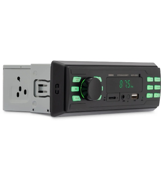 Автомагнитола Digma MCP-225G, 1 DIN, Bluetooth, USB Type-A, AUX