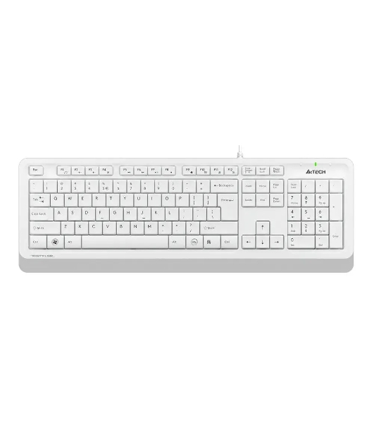 Клавиатура проводная A4Tech Fstyler FK10, USB, белый/серый
