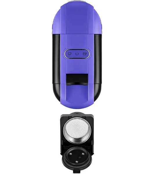 Кофемашина Kitfort КТ-7105-1 1450Вт черный/фиолетовый
