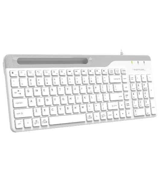 Клавиатура проводная A4Tech Fstyler FK25, USB, белый/серый