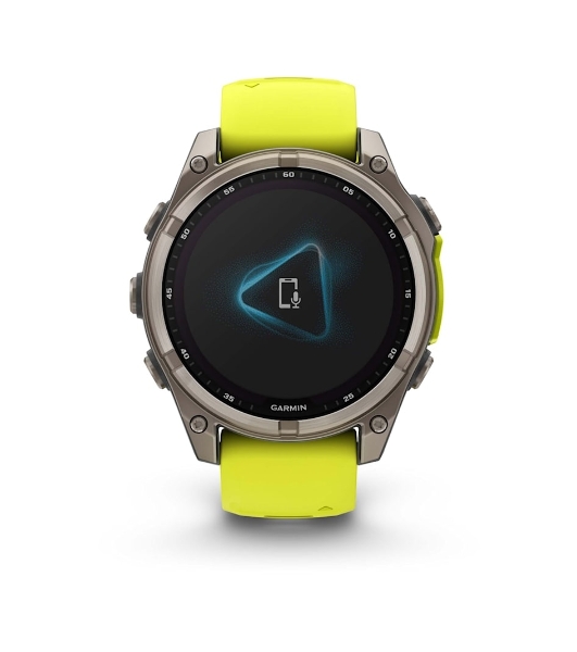Умные часы Garmin Fenix 8, 1.6' AMOLED, Wi-Fi, Bluetooth, NFC, 100м, серебристый / желтый
