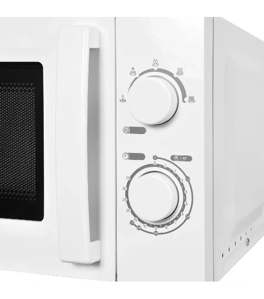 Микроволновая печь Hyundai HYM-M2005 белый, 20 л, 700 Вт, переключатели - поворотный механизм