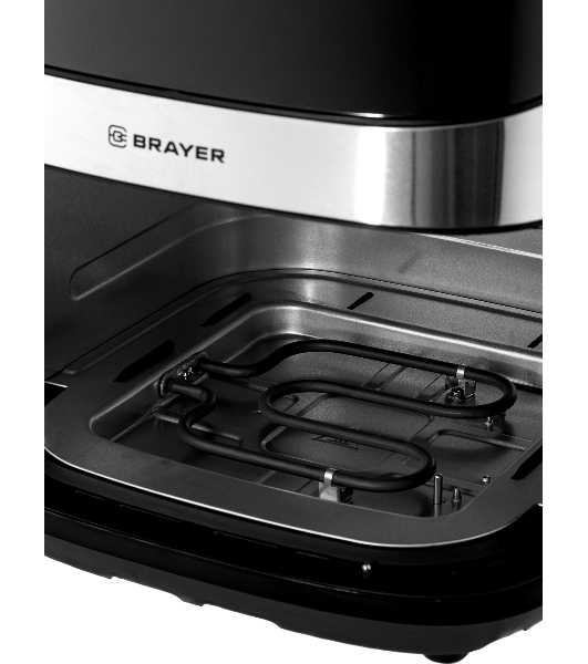 Аэрогриль Brayer 2044BR черный, 2200 Вт, 8 л, сенсор, 10 программ