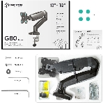 Кронштейн (держатель) ONKRON G80 для монитора 13'-32' дюймов настольный, черный, фото6