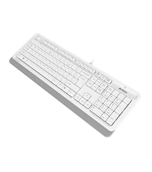 Клавиатура проводная A4Tech Fstyler FK10, USB, белый/серый