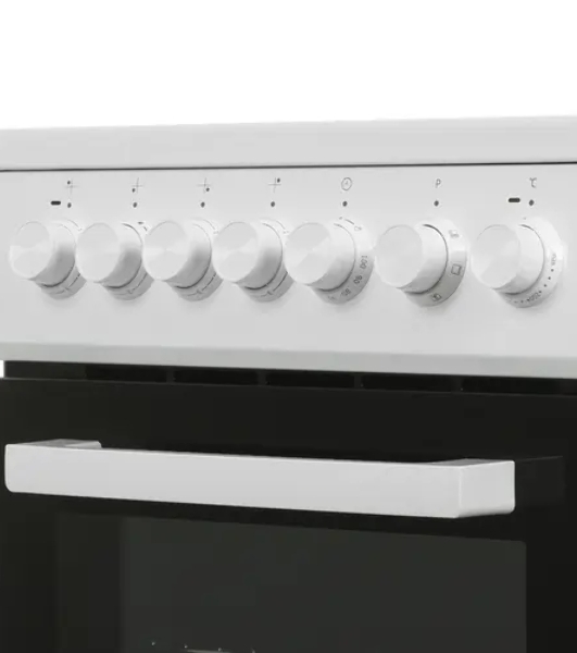 Плита электрическая Beko FSE57110GW белый, конфорок 4 шт, духовка 55 л, гриль, 50 см x 85 см x 60 см