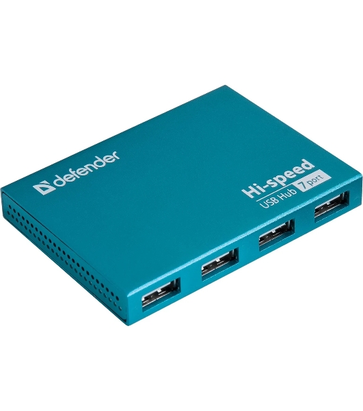 USB-концентраторы Defender Septima Slim, USB 2.0, USB 7 портов, блок питания/USB