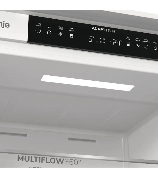 Встраиваемый холодильник Gorenje NRKI519141 белый двухкамерный 207/68 л морозилка снизу, No Frost