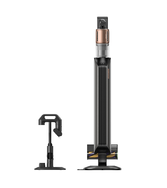 Пылесос вертикальный Dreame Cordless Vacuum Cleaner Z20AquaCycle Station черный/золотистый, питание от аккумулятора, 250 Вт, уборка влажная/сухая, пылесборник 0.6 л