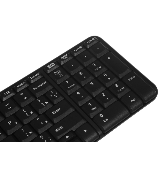 Комплект клавиатура+мышь Logitech MK220 беспроводной, USB, 1000 DPI, чёрный