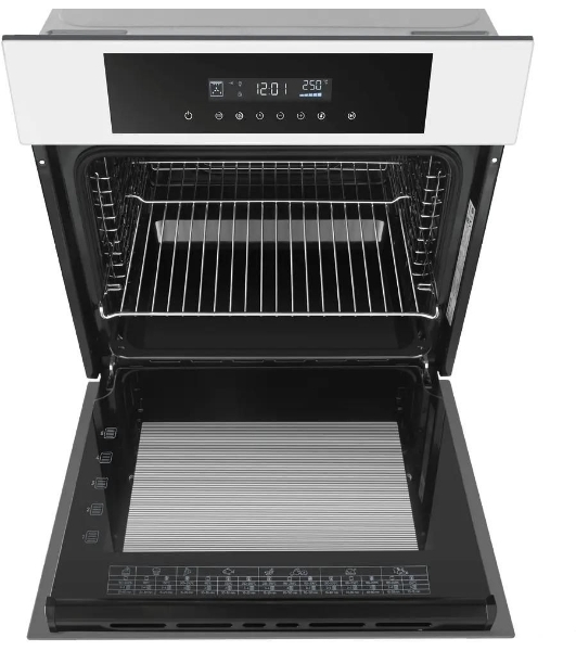Шкаф духовой электрический Maunfeld AEOD60103W, 60л, дверца с 3 стеклами, белый