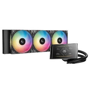 Система водяного охлаждения Deepcool LT360 Vision ARGB черный, алюминий/медь, 2500 об/мин, 33.66 дБ, 4 pin, 350 Вт