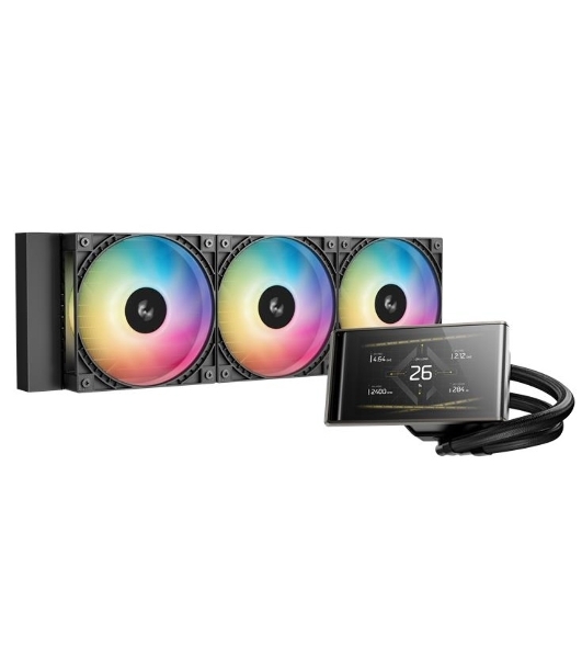 Система водяного охлаждения Deepcool LT360 Vision ARGB черный, алюминий/медь, 2500 об/мин, 33.66 дБ, 4 pin, 350 Вт