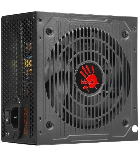 Блок питания Bloody BD-PS500W, 500Вт, 80 PLUS белый, 120мм,черный