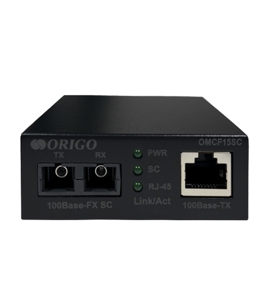 Медиаконвертер ORIGO OMCF15SC/A1A 100Base-TX/100Base-FX (SC), 1310 нм, одномод, до 15 км