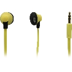 Проводные наушники Smartbuy Boost желтый, внутриканальные, Jack 3.5 мм, покрытие soft-touch, микрофон на проводе, фото 1