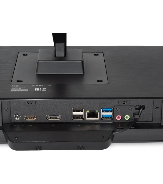 Моноблок Digma Pro Base 23.8' Full HD i3 12100 (3.3) 8Gb SSD 512Gb UHDG 730 CR Windows 11 Pro GbitEth WiFi BT 90W клавиатура мышь Cam черный 1920x1080