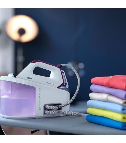 Парогенератор Braun IS3155VI SS фиолетовый/белый, 2400 Вт, 125 г/мин, 430 г/мин, 2000 мл