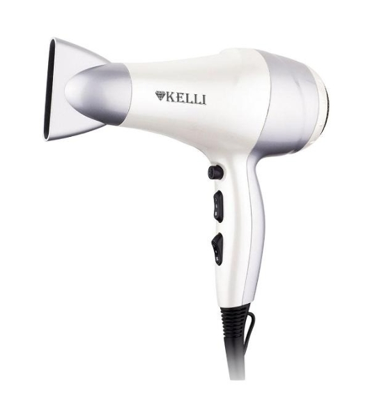 Фен Kelli KL-1110 белый/серебристый, 2400 Вт
