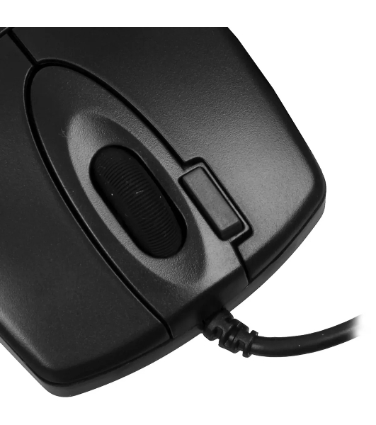 Мышь проводная A4Tech OP-620DS черный, 1000 dpi, USB, кнопки - 4
