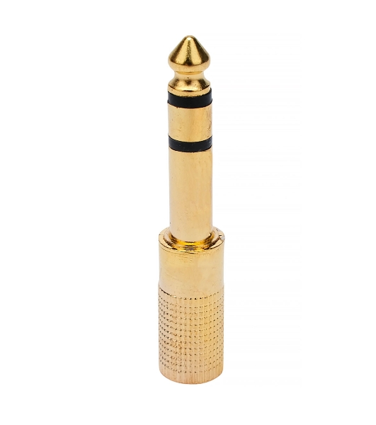 Аудио переходник Cablexpert A-63M-35F, Jack6.3(M) на Jack3.5(F) стерео, золотой, пакет