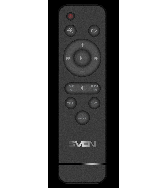 Саундбар SVEN SB-2055, черный, (80 Вт, Bluetooth, HDMI, ПДУ, Optical, USB, дисплей)
