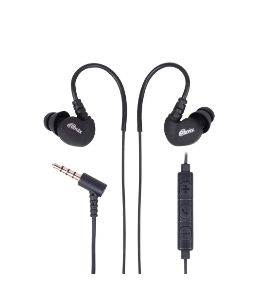 Проводные наушники Ritmix RH-199M черный, накладные, Jack 3.5 мм, регулировка громкости