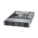 Компьютерный корпус SuperMicro CSE-826BAC12-R1K23LPB 2U, 2x1200W, 12x3.5' bay SAS3/SATA/NVMe4 7xLP, RM, фото 1