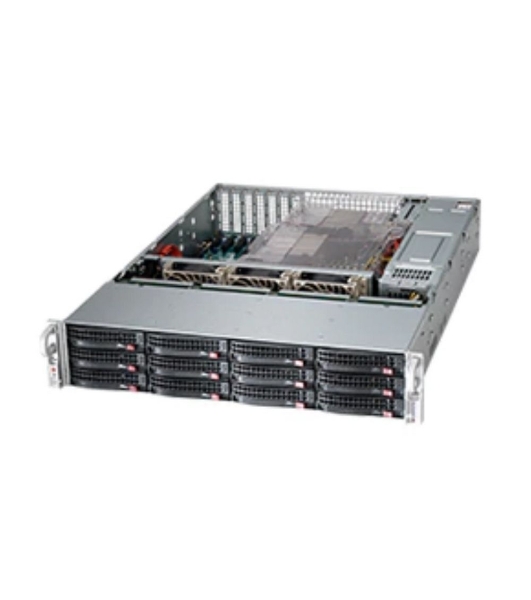 Компьютерный корпус SuperMicro CSE-826BAC12-R1K23LPB 2U, 2x1200W, 12x3.5' bay SAS3/SATA/NVMe4 7xLP, RM
