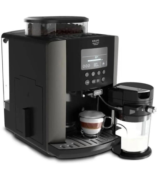 Кофемашина Krups Arabica Latte EA819E10 1450Вт черный/коричневый