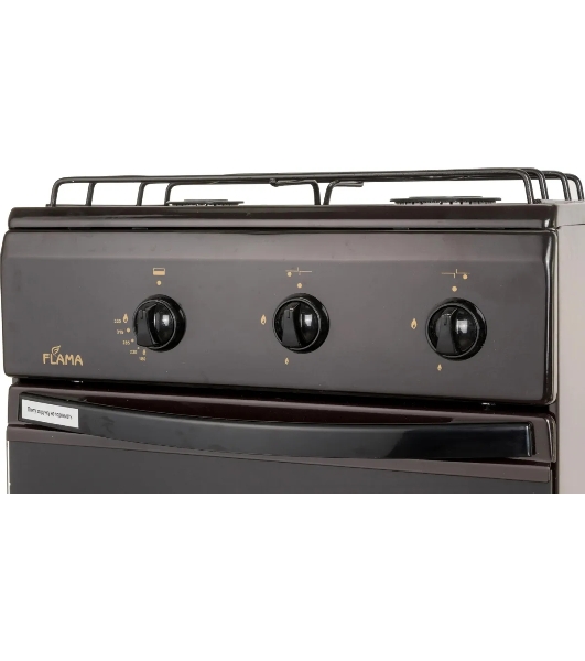 Плита газовая Flama CG 3202 B коричневый, конфорок 2 шт, духовка 30 л, 50 см x 85 см x 35 см