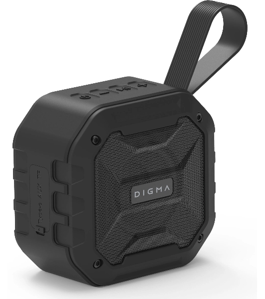 Колонка порт. Digma D-PS1501 черный 10W 1.0 BT 10м 1500mAh