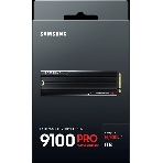 Накопитель SSD 1Tb Samsung 9100 PRO, M.2, PCI-E 5.0 x4, TLC 3D NAND R/W - 14800/13400 Mb/s с радиатором, фото3